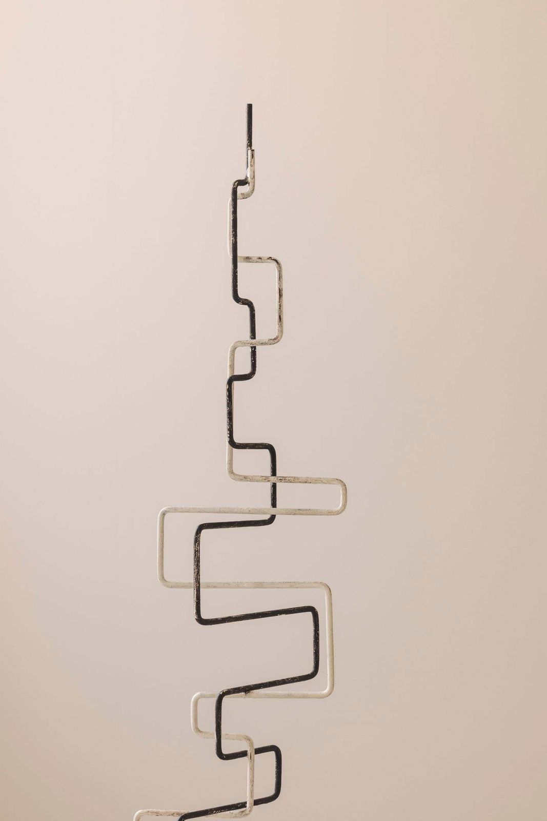 Metal And Stone Zigzag Sculpture, Created In France During The 1960s. photo vinterior