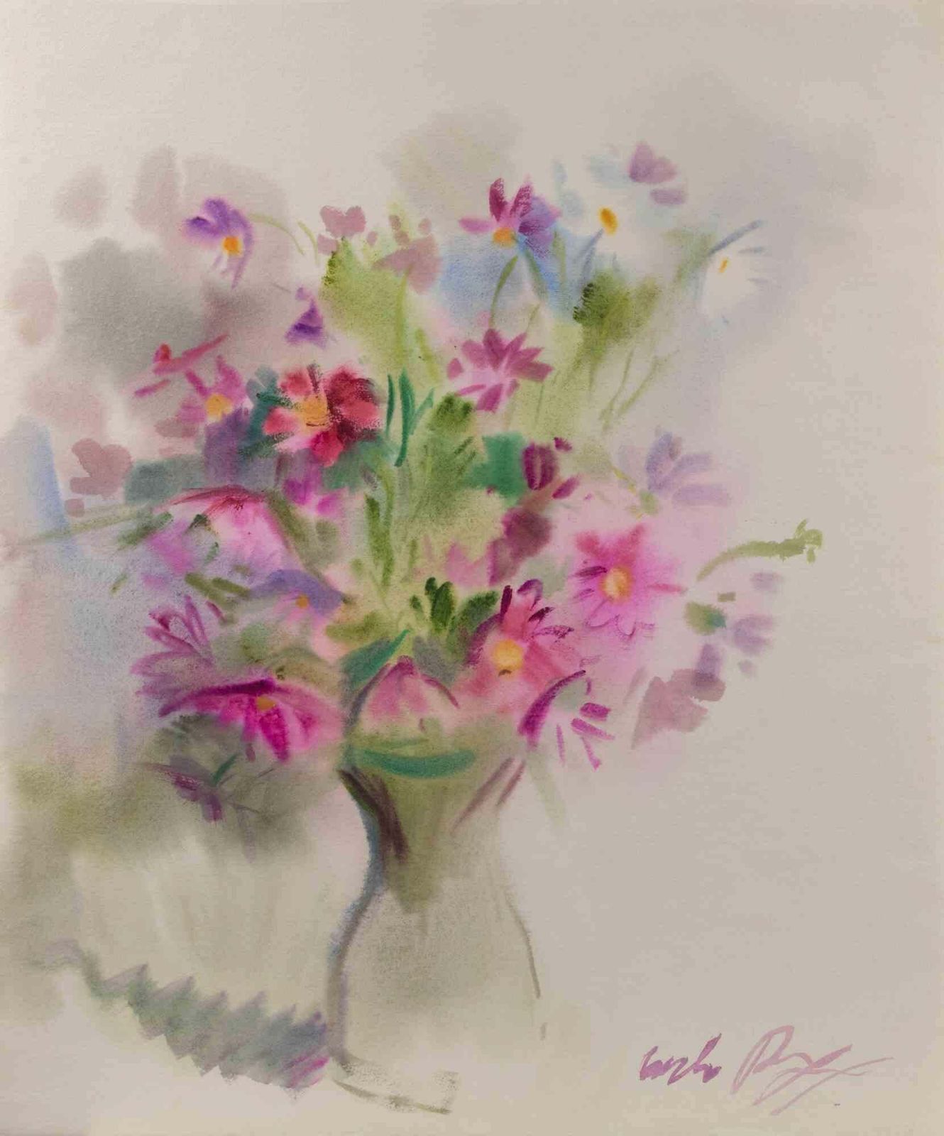 Carlo Ravagnanflowers   Drawing By Carlo Ravagnan   19731973 photo furniture