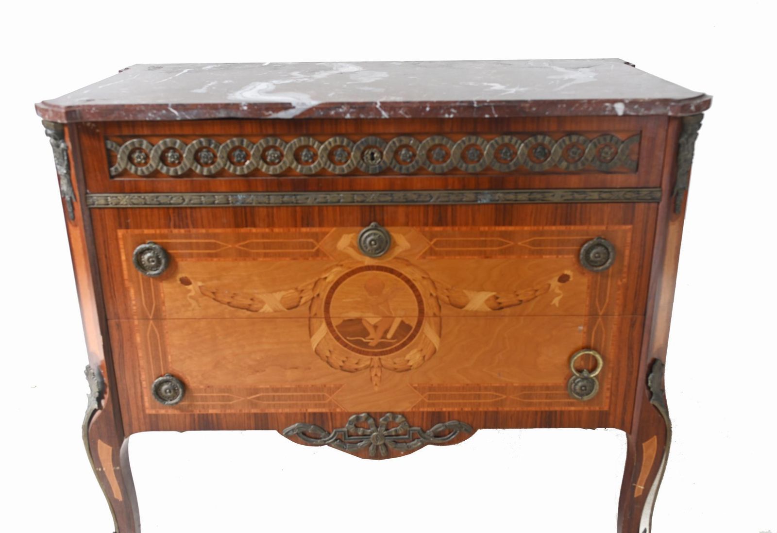Antique Swedish Commode Inlay Chest Of Drawers 1920 photo for sale