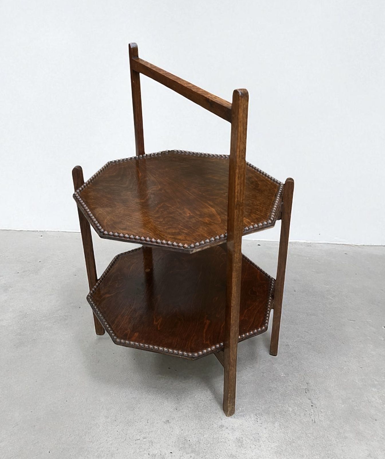 Art Deco Two Tier Bobbin Side Table.