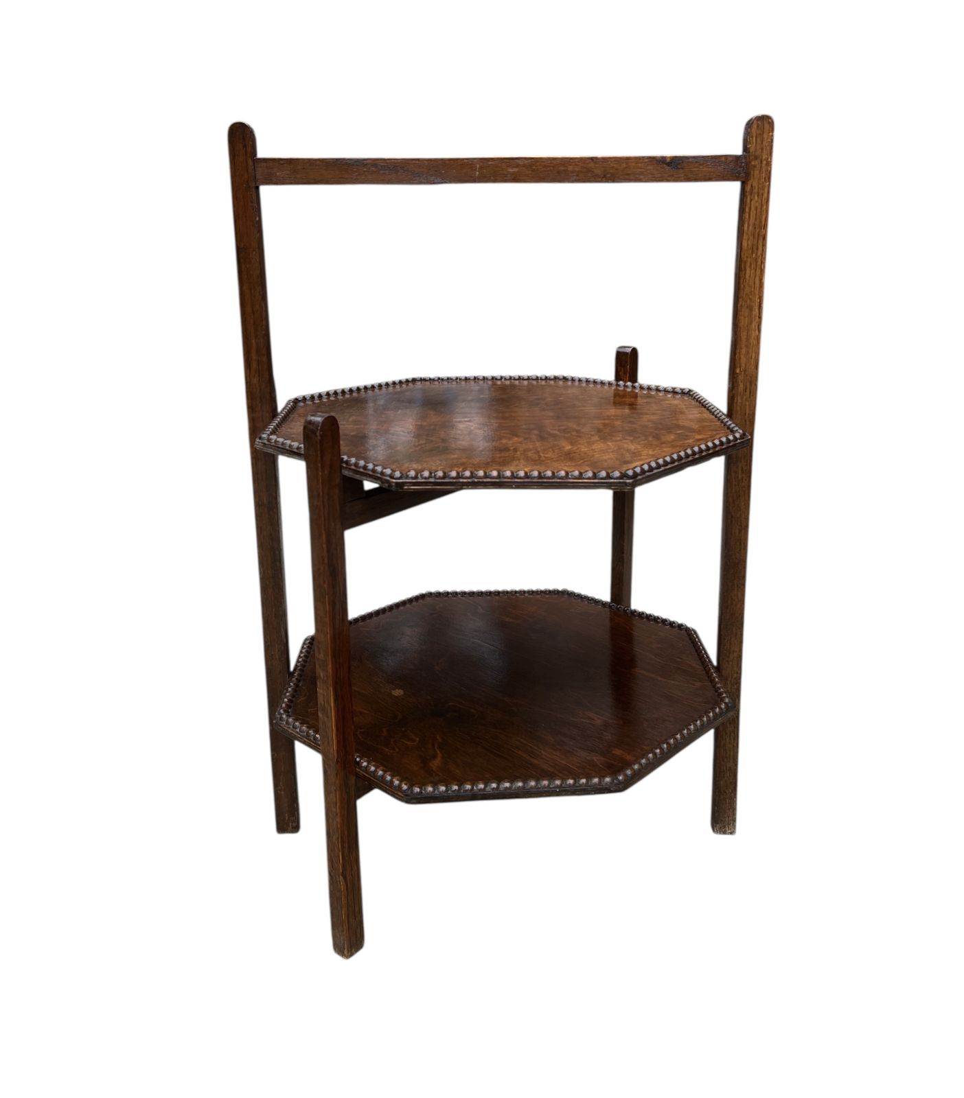 Art Deco Two Tier Bobbin Side Table. photo Furniture