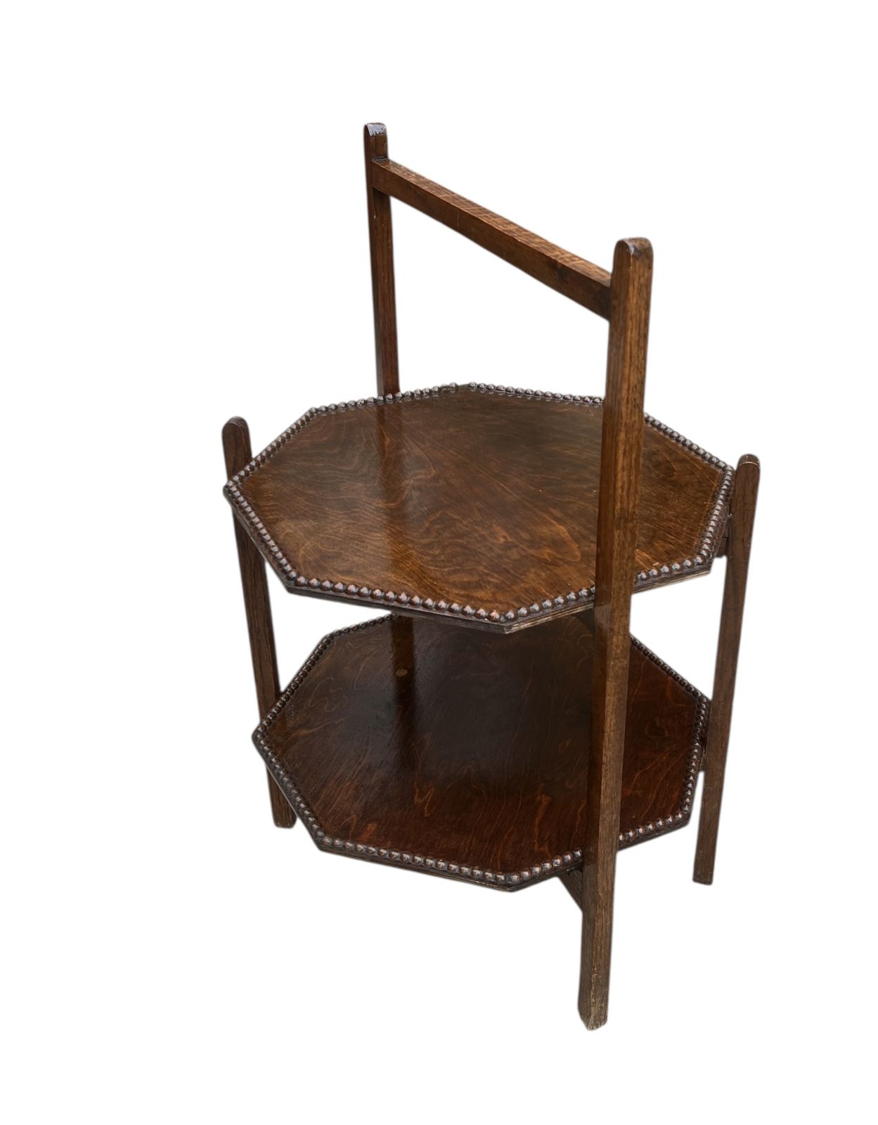 Art Deco Two Tier Bobbin Side Table. photo 280.0