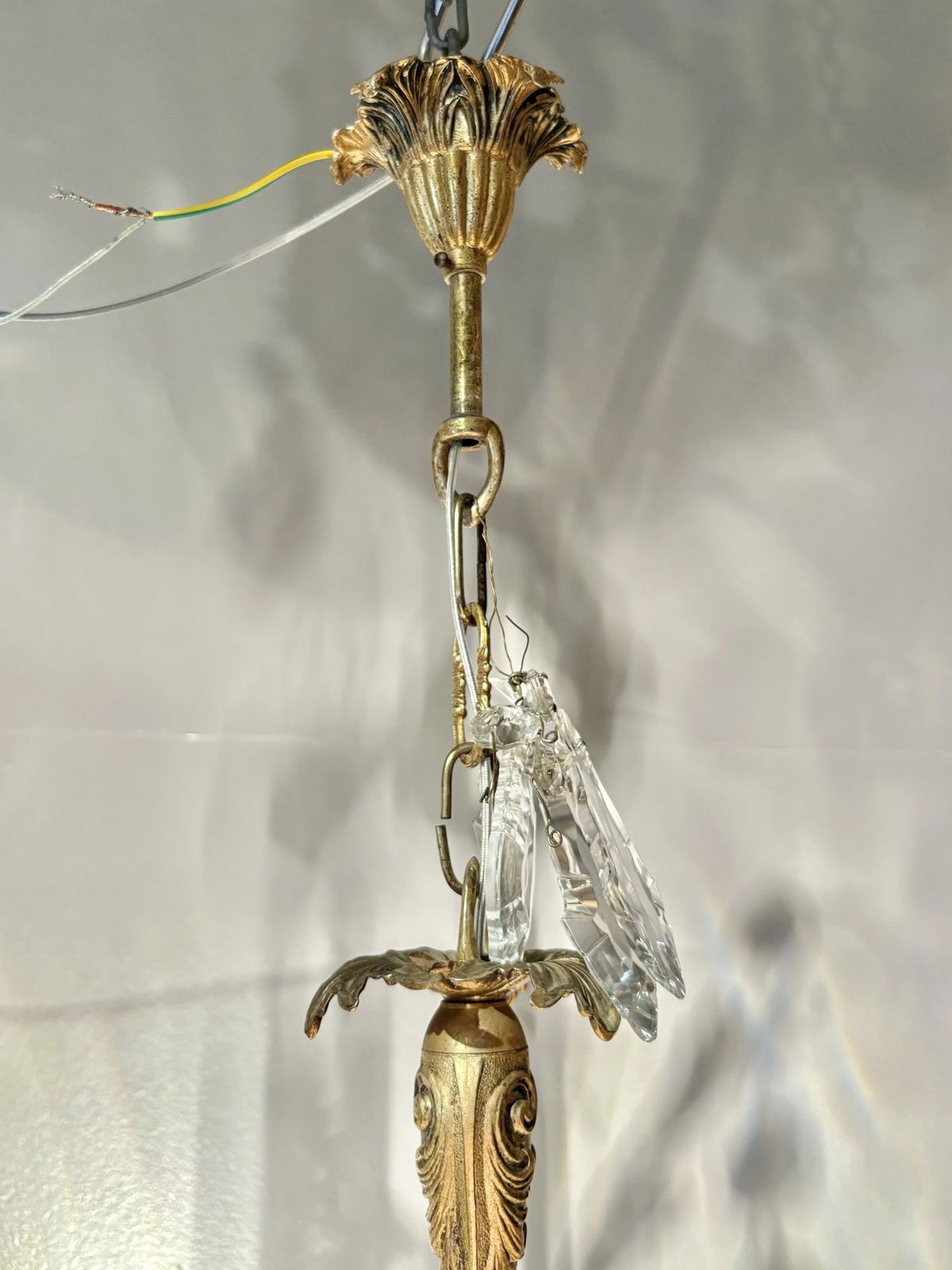photo furniture Italian Florentine "Birdcage" Crystal Chandelier