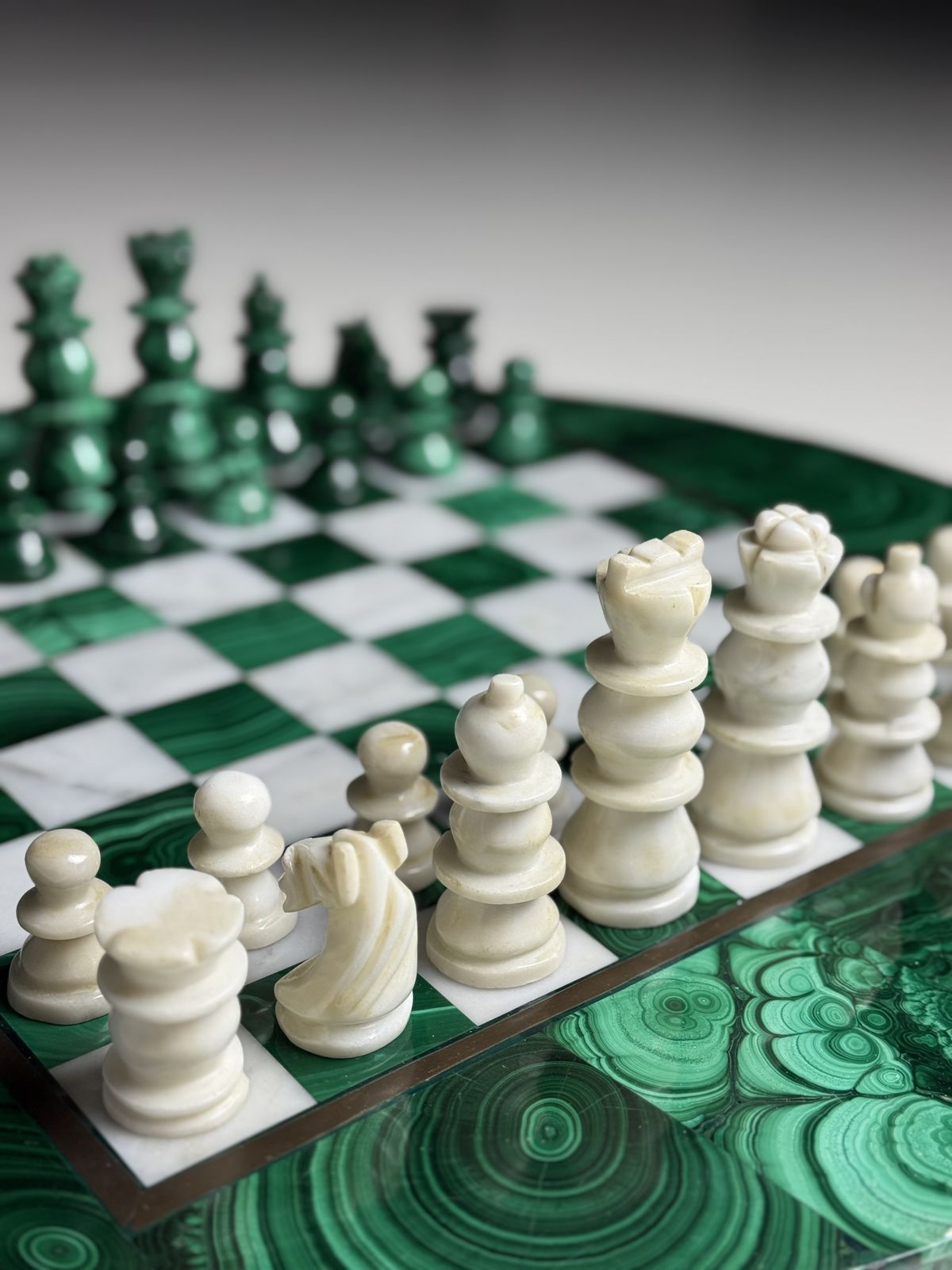 photo buy Malachite Chess Set 1960 Congo