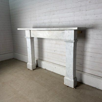 Large Antique Carrara Marble Fire Surround photo furniture