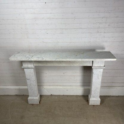 Large Antique Carrara Marble Fire Surround photo vinterior