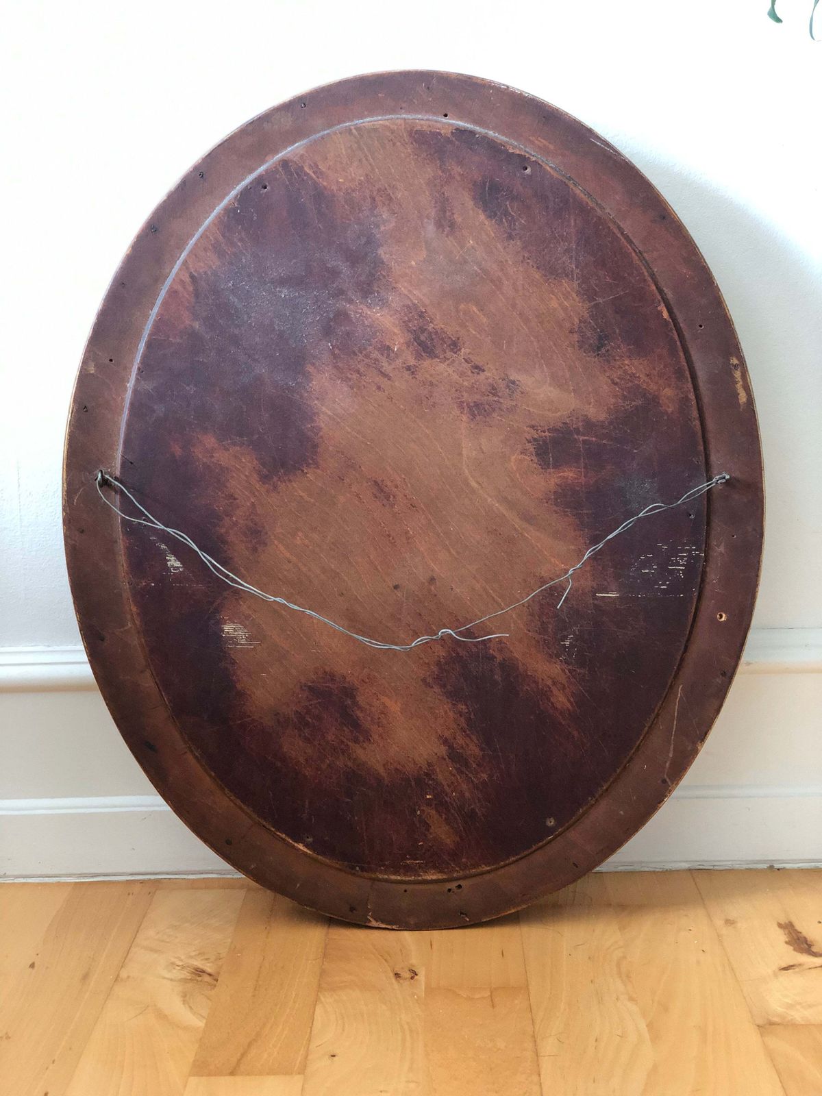 photo furniture Antique Oval Giltwood Mirror France Late 19th Century