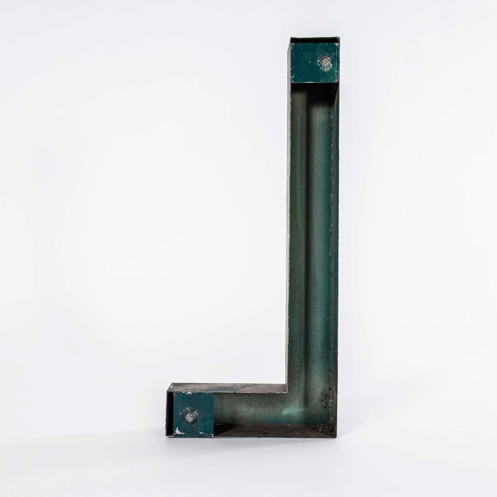 1950’s Medium Size Cast Aluminium Sign Letter – L photo furniture