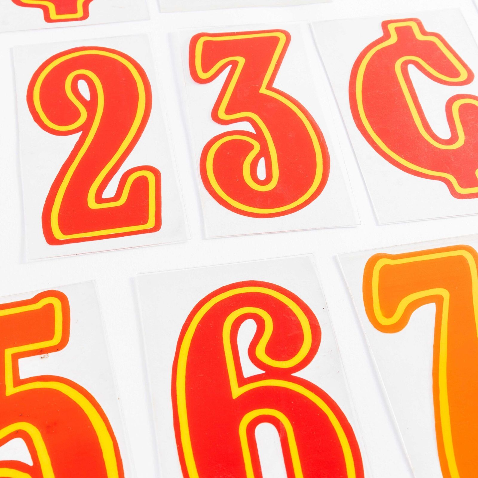 1960’s American Gas Station Numbers – Set 1 9 Plus Special Characters photo Home Decor