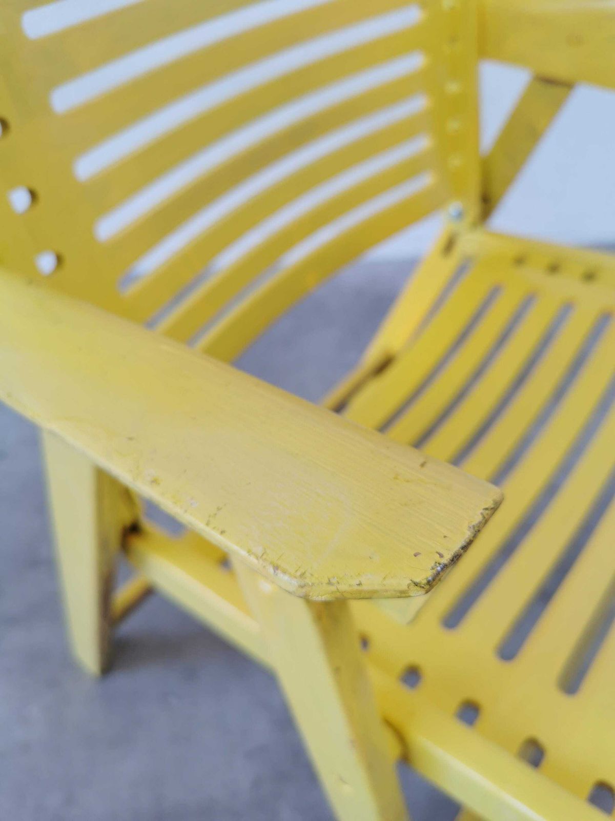 photo furniture Vintage Yellow Folding Rex Armchair By Niko Kralj For Stol Kamnik / 1970s Yugoslavia / Mid Century Modern Deign Chair