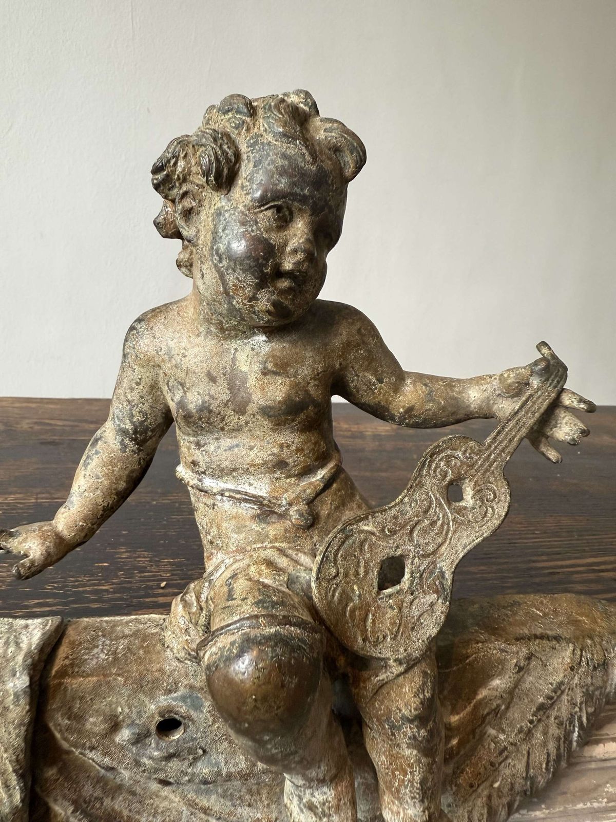 Pair Of 19th Century Patinated Putti photo 745.0