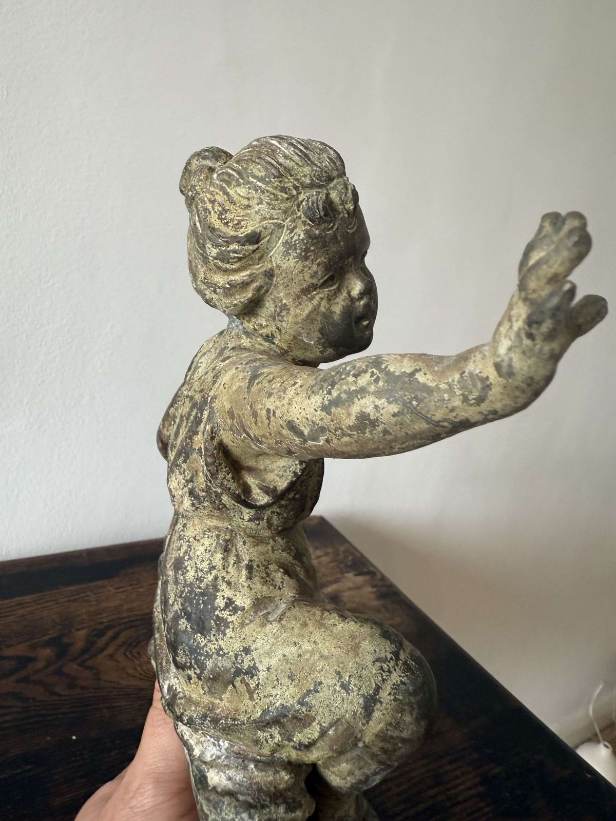 photo furniture Pair Of 19th Century Patinated Putti