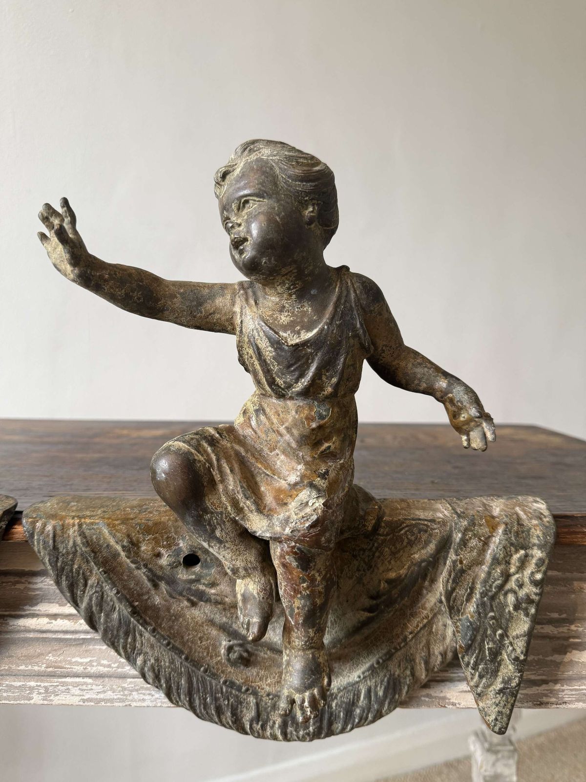 Art Pair Of 19th Century Patinated Putti photo