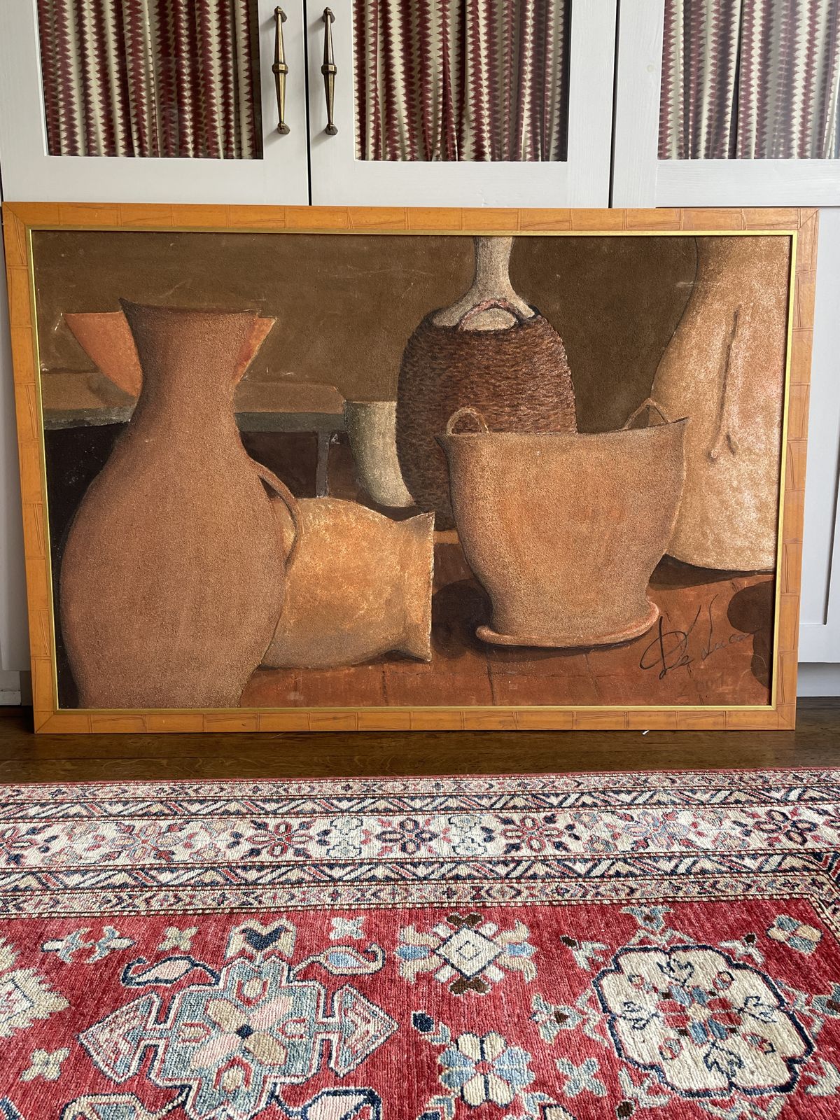 An Oversized Painting Of A Provincial Theme Signed photo Art