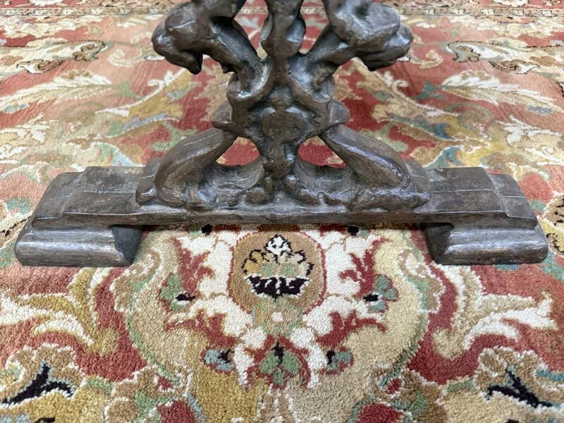 Table Basse Pieds Fonte Et Plateau Bois Parquet photo 1950.0