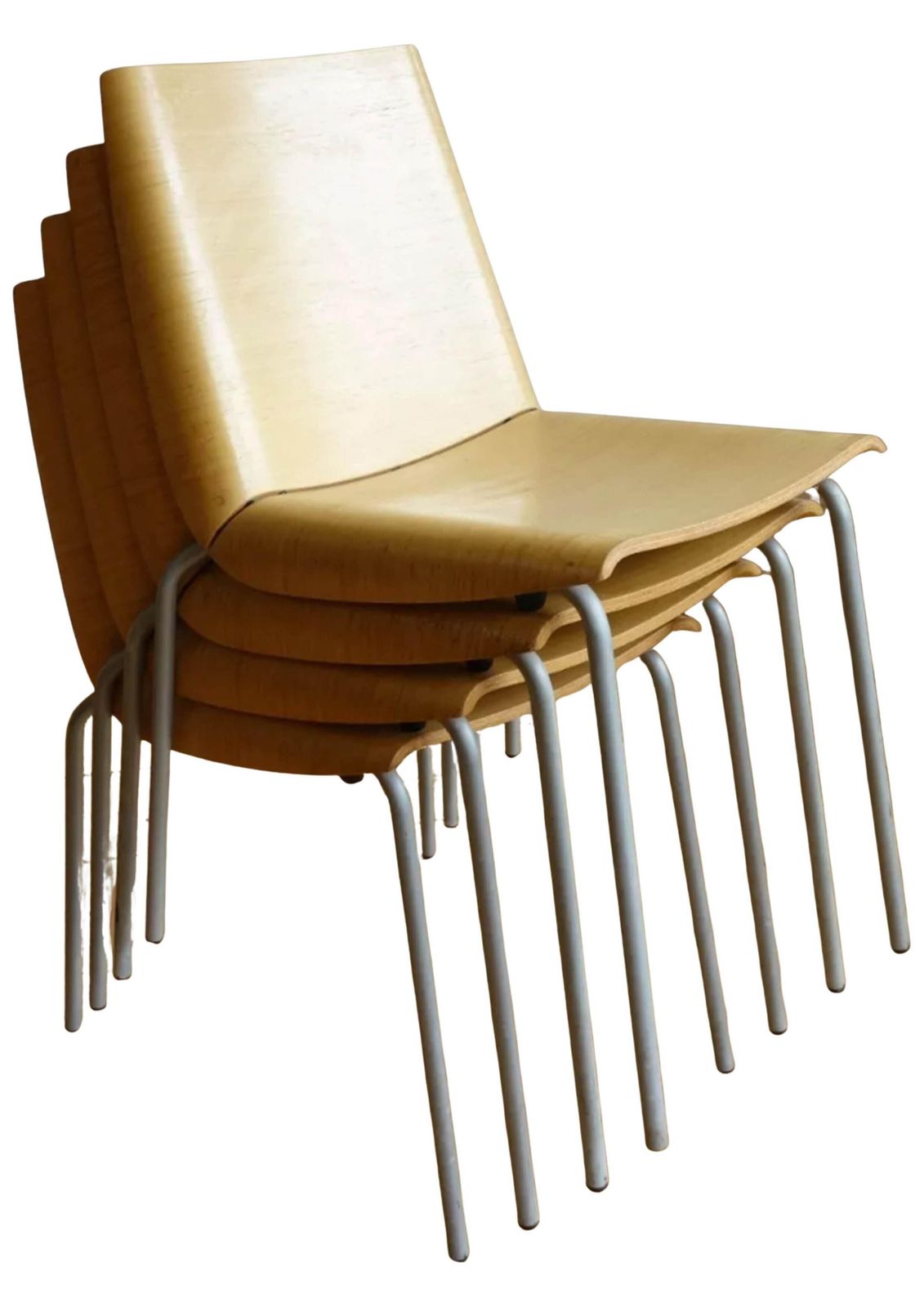 Italian Bent Plywood Millefoglie Plank Stacking Chair Designed By Cisotti And Laube Made In Italy 1990's Four Chairs In Stock, Price Per Chair Ol photo Furniture