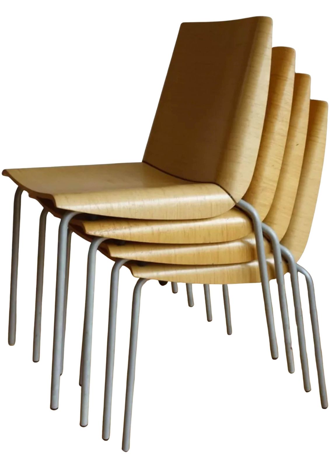 Italian Bent Plywood Millefoglie Plank Stacking Chair Designed By Cisotti And Laube Made In Italy 1990's Four Chairs In Stock, Price Per Chair Ol photo furniture