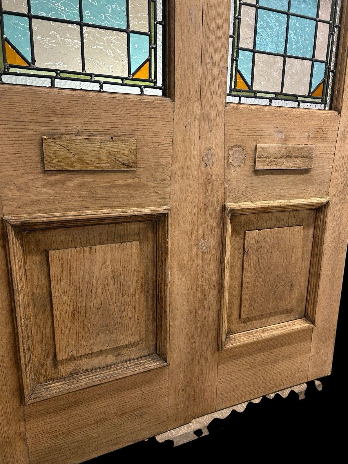 Victorian Stained Glass French Front Doors Reclaimed Period Old Antique Lead photo buy