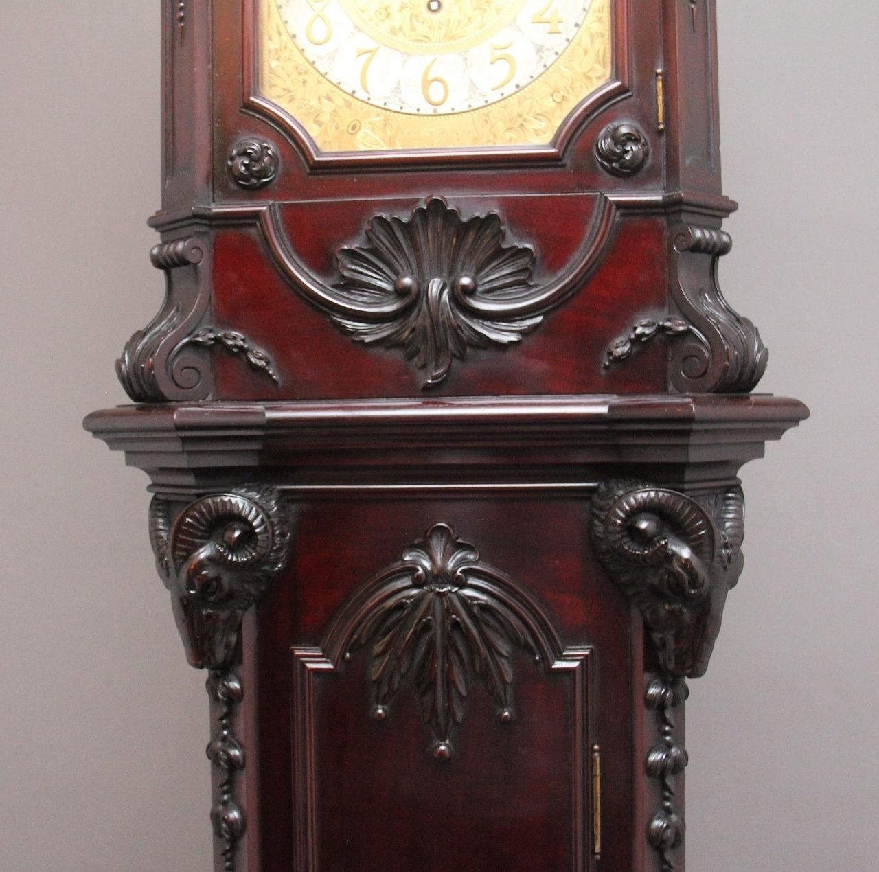 Early 20th Century Carved Mahogany Long Case Clock By Maples & Co Of London photo vintage