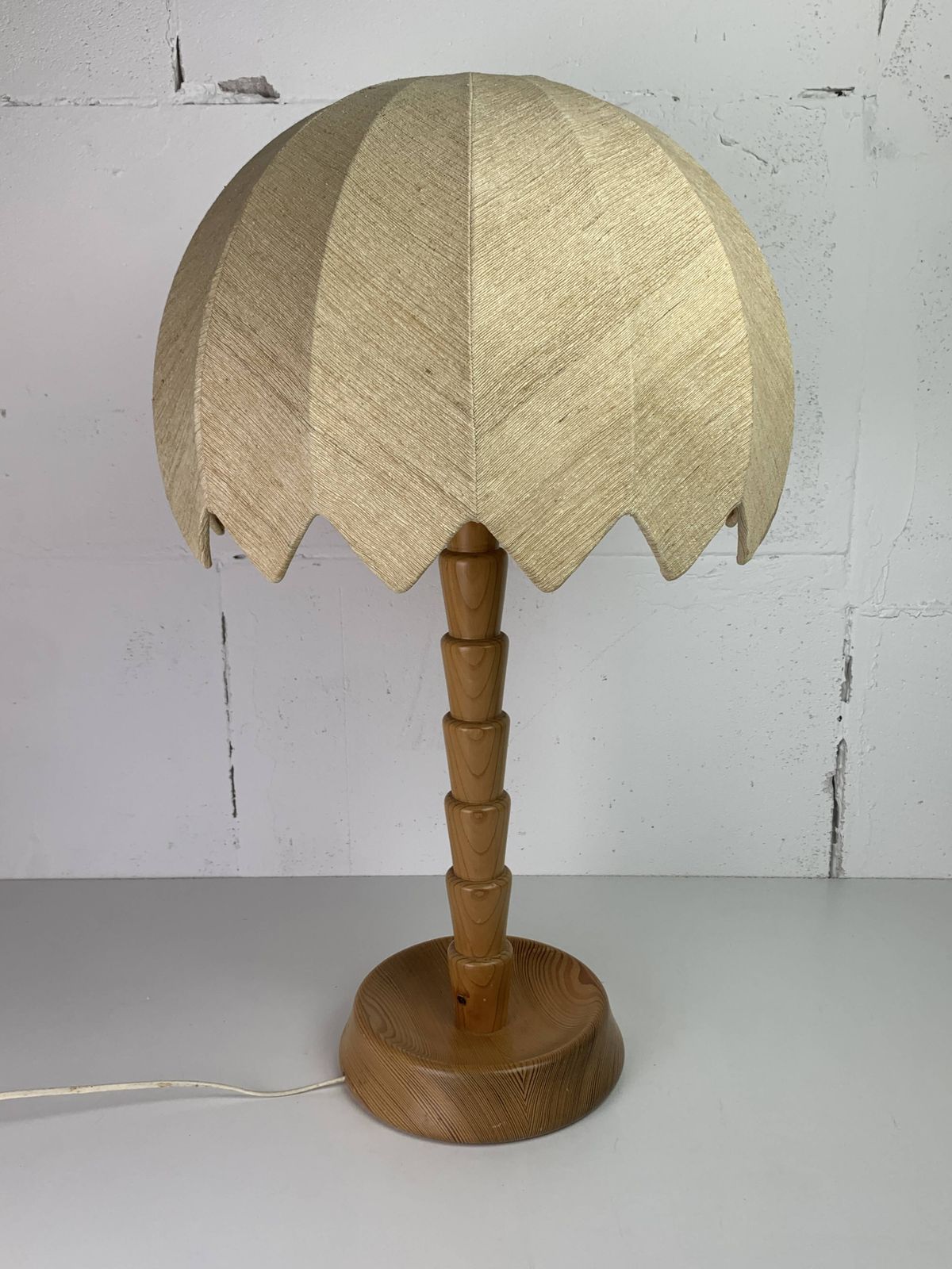 Page 1 Of 15 Xl Pine Palm Table Mushroom Lamp By Temde Switzerland, 1970s photo vinterior