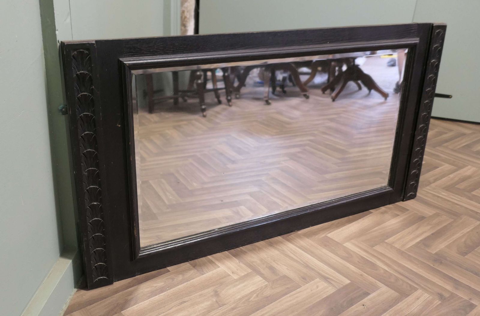 A 19th Century Gothic Carved Oak Mirror photo Home Decor