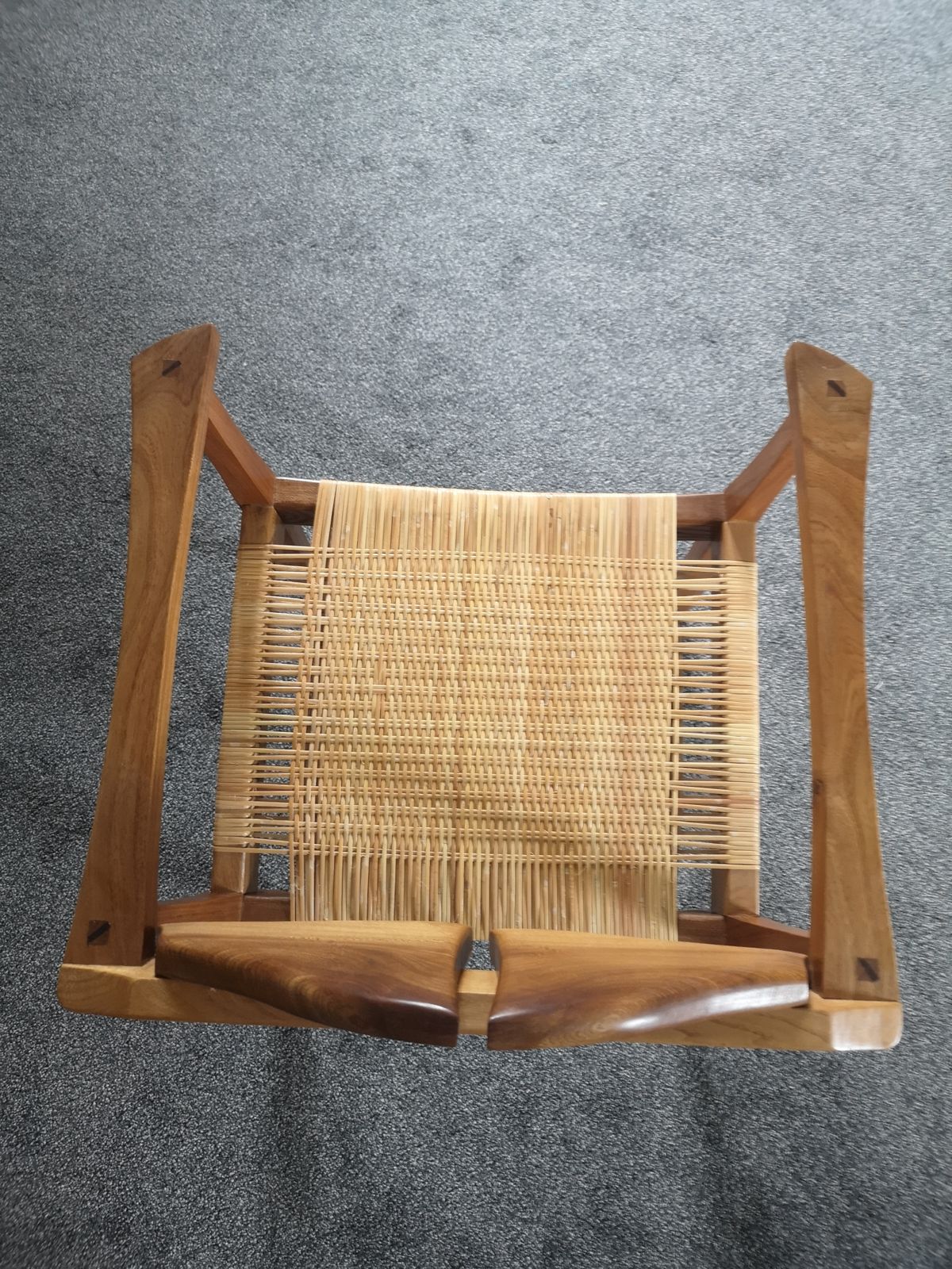 Gene L. Hackleman 1970s Elm And Cane Open Armchair photo vinterior