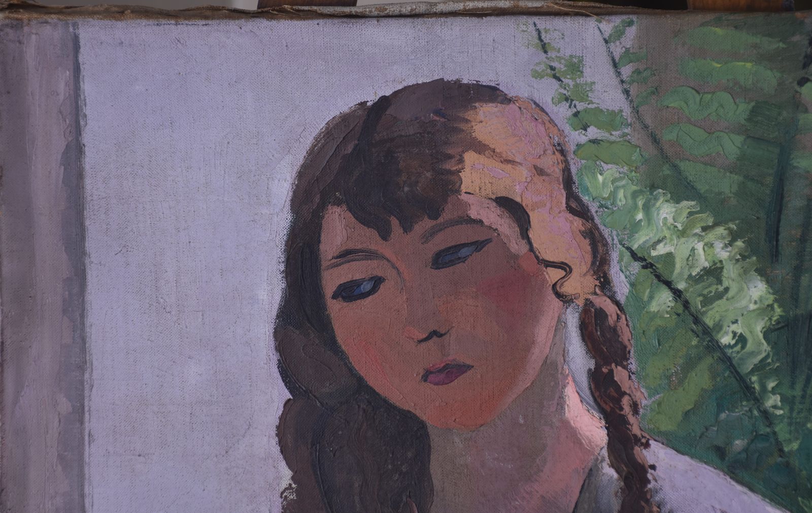 André Auclair, Girl Braiding Her Hair (1929) photo 3500.0