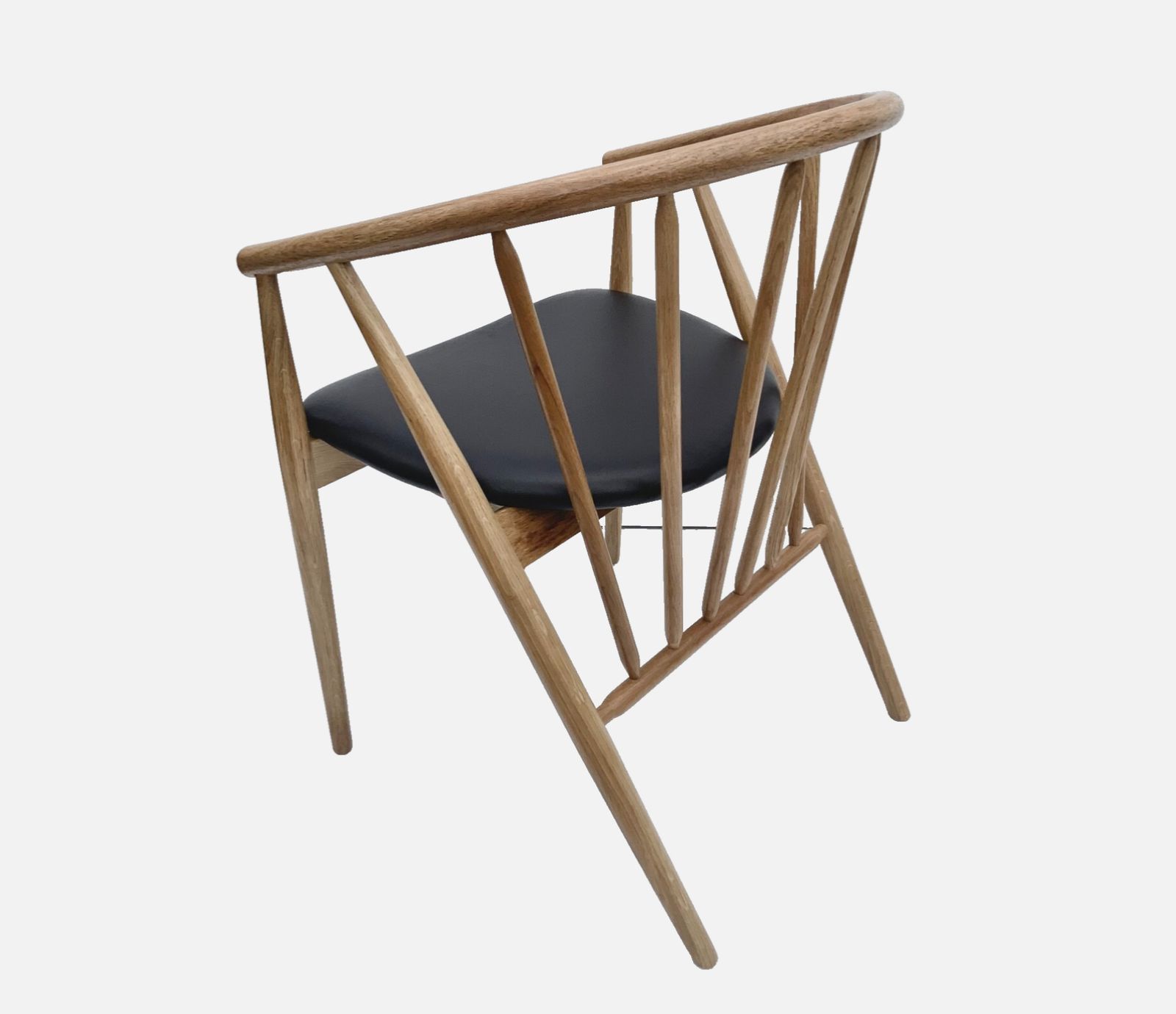 Danish Design Armchair In Oak And Leather