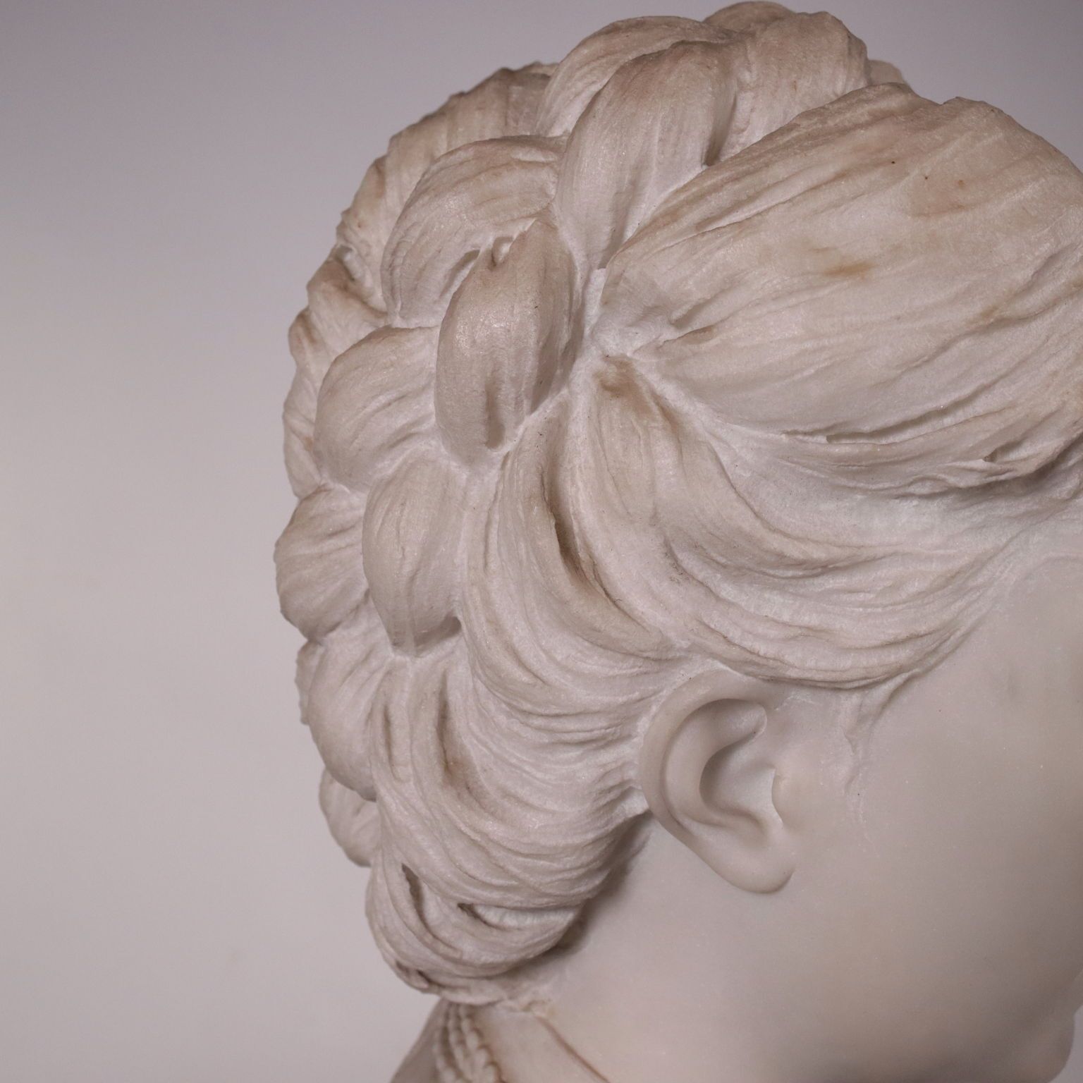 Bust Of A Woman White Carrara Marble Italy Second Half 19th Century photo Art