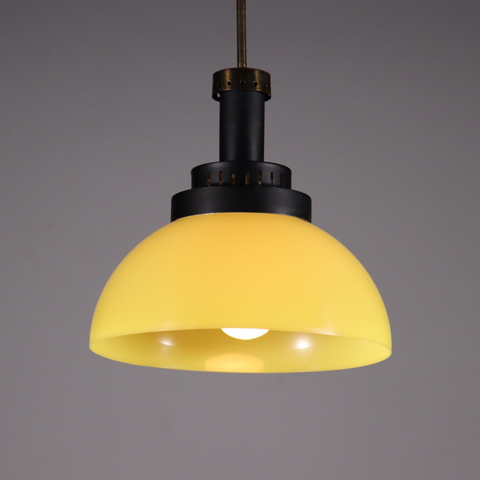 Lamp Enamelled Aluminum Brass Italy 1960s Italian Production photo for sale
