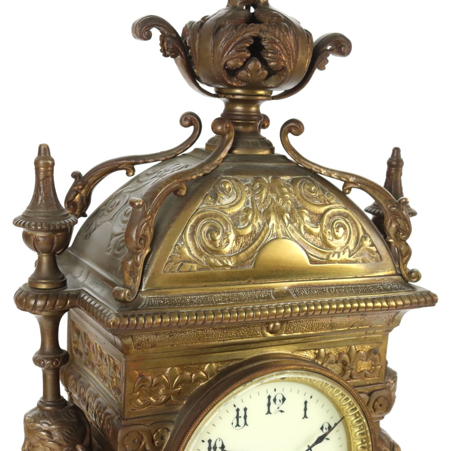 Triptych Clock Bronze France XIX Century photo Home Decor