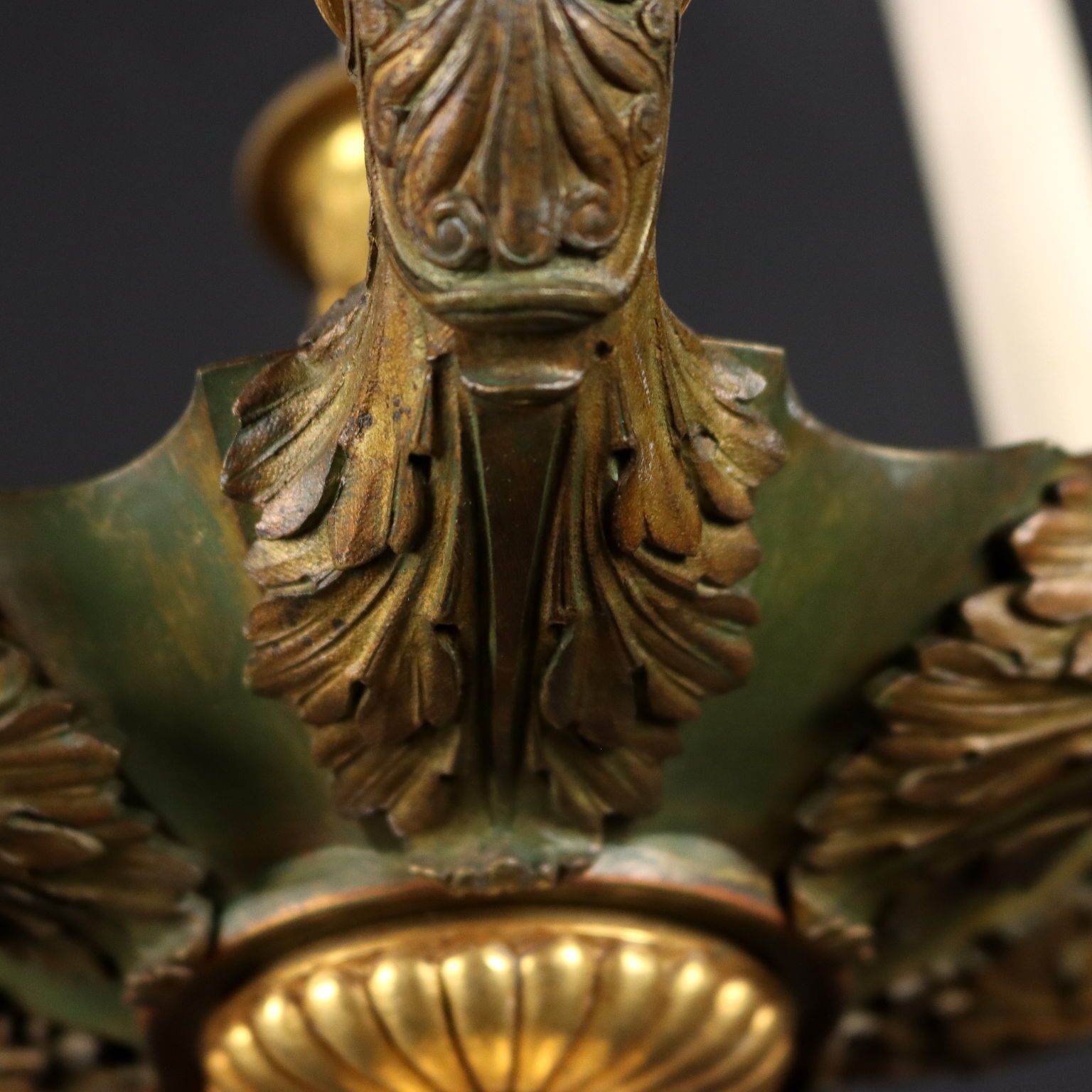 Pair Of Wall Lamps Empire Style Burnished Bronze Italy XX Century photo vinterior