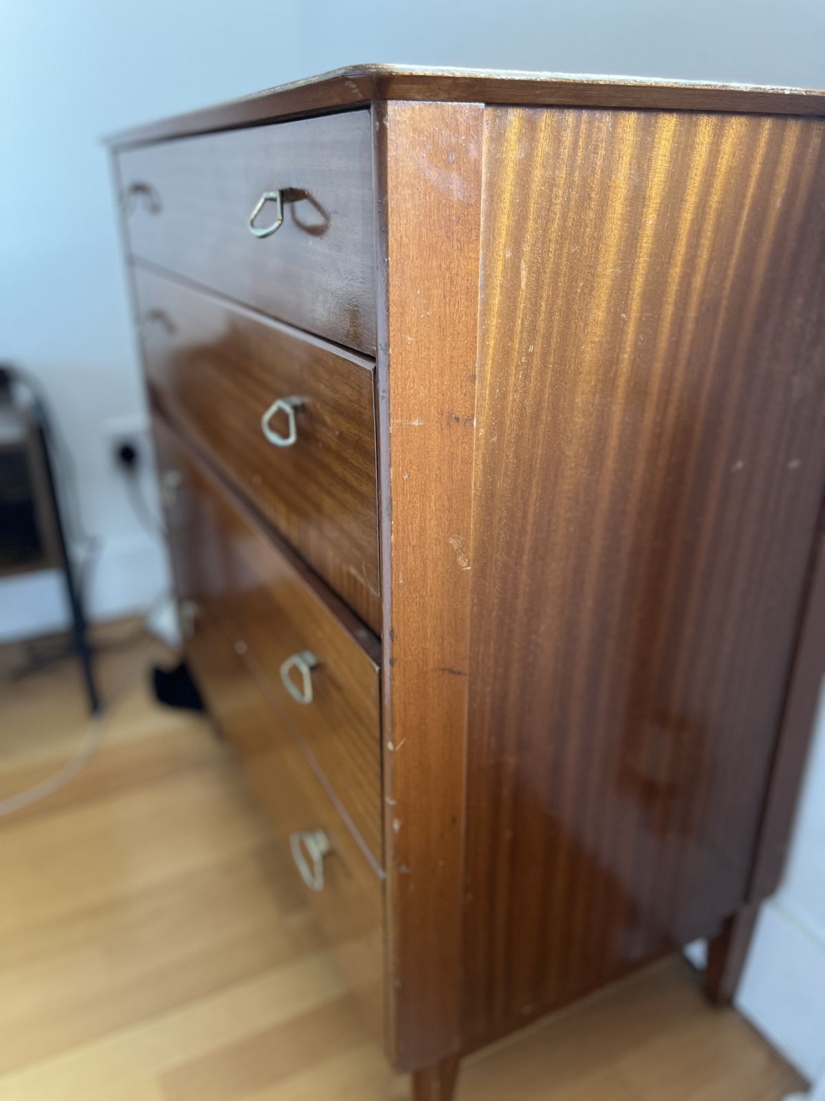 Midcentury ‘Lebus’ Teak And Brass Chest Of Drawers photo furniture