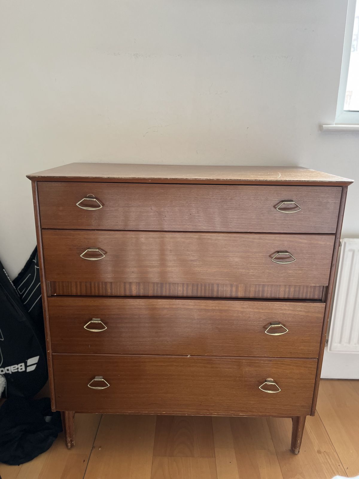 Midcentury ‘Lebus’ Teak And Brass Chest Of Drawers photo for sale