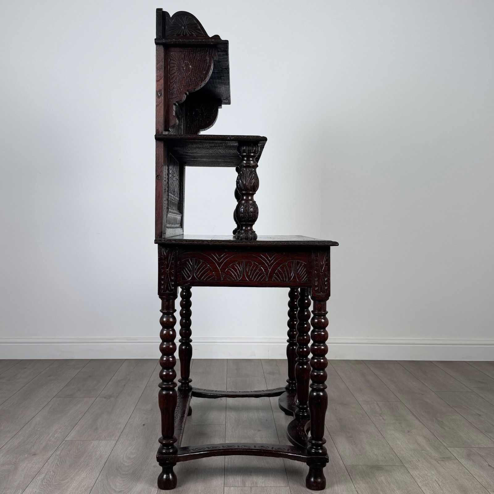 Antique 19th Century Bobbin Turned Side Table In Oak photo buy