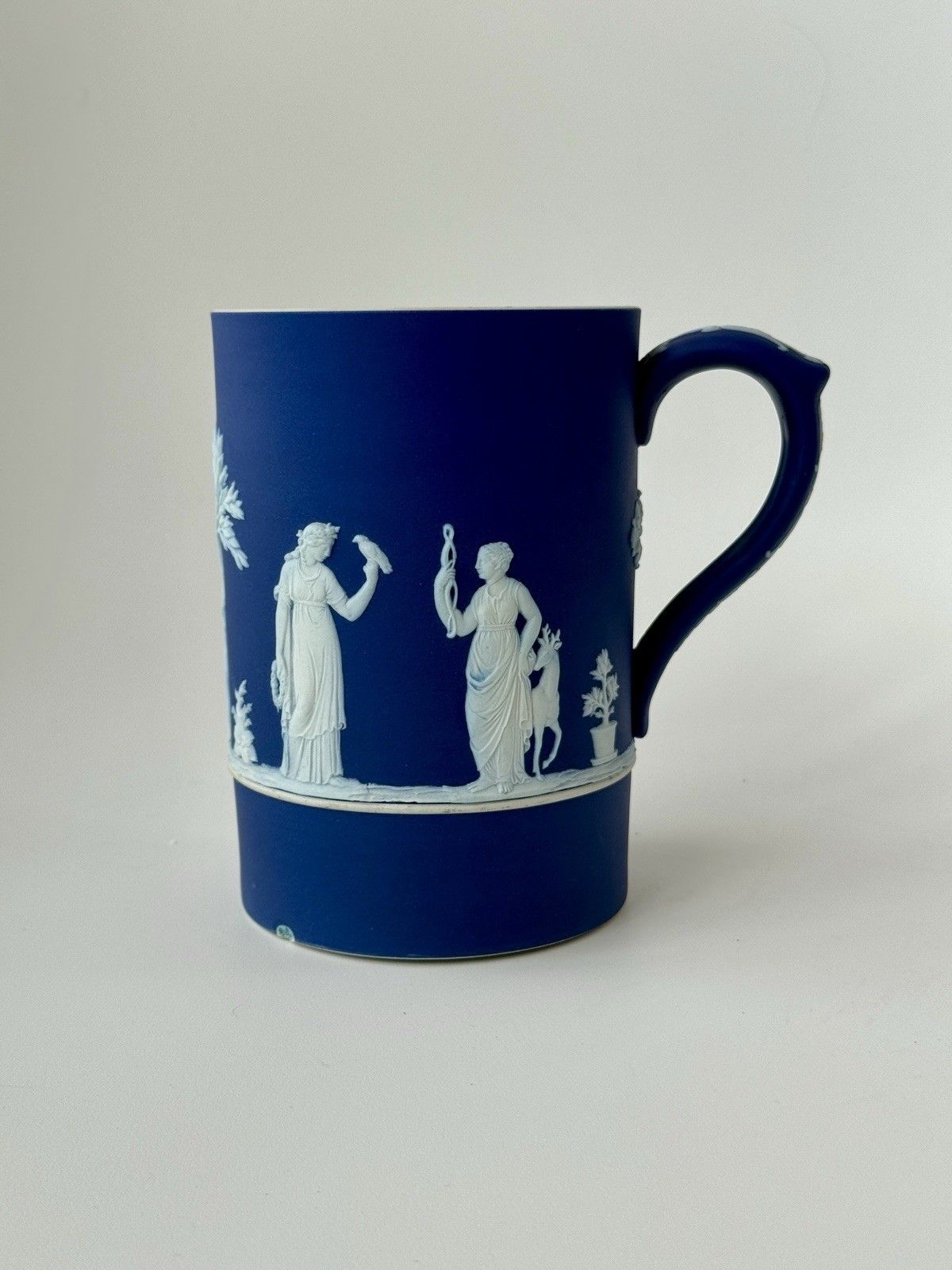Antique Wedgwood Blue Jasperware Tankard 1903 A/F photo for sale