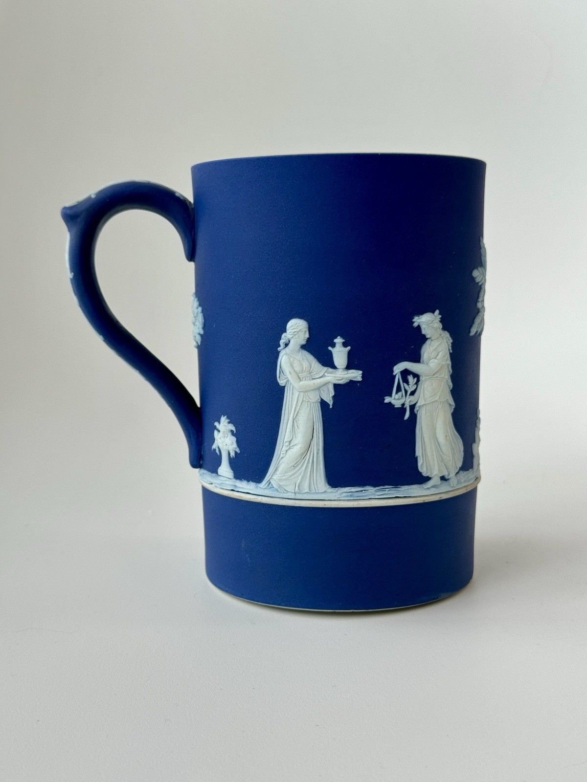 Antique Wedgwood Blue Jasperware Tankard 1903 A/F photo buy