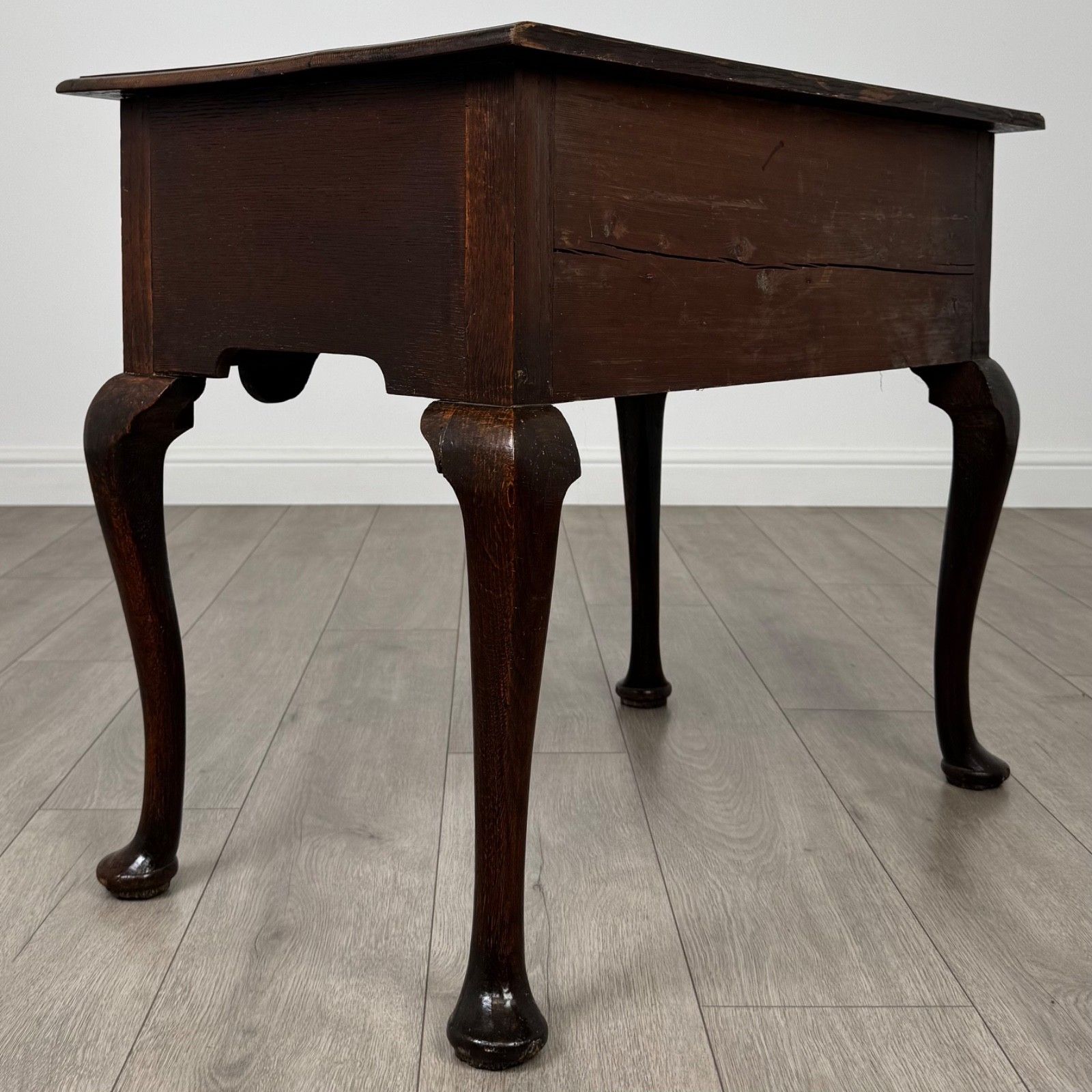 Antique 18th Century Fine Quality Lowboy Writing Table In Oak photo Furniture