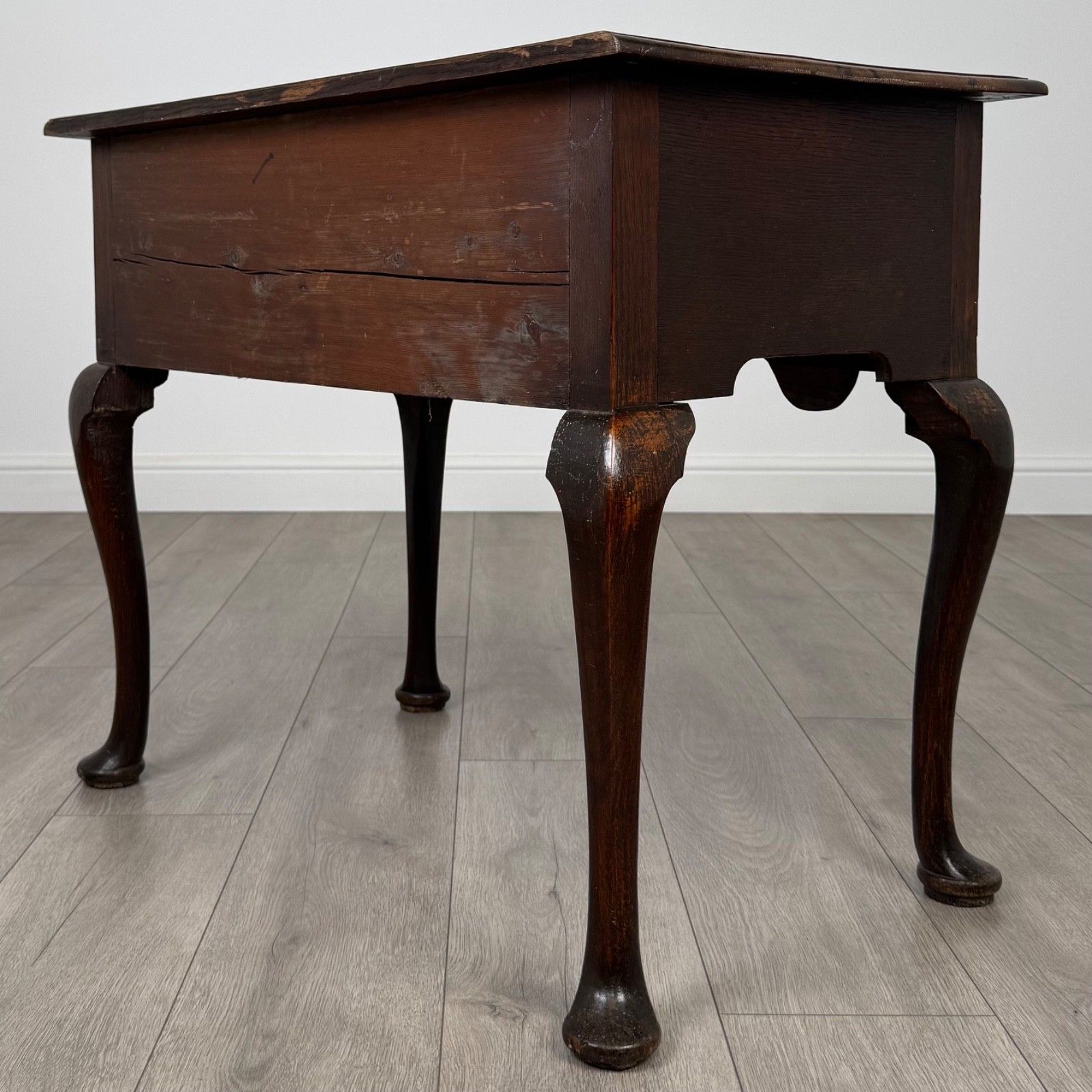 Antique 18th Century Fine Quality Lowboy Writing Table In Oak photo vinterior