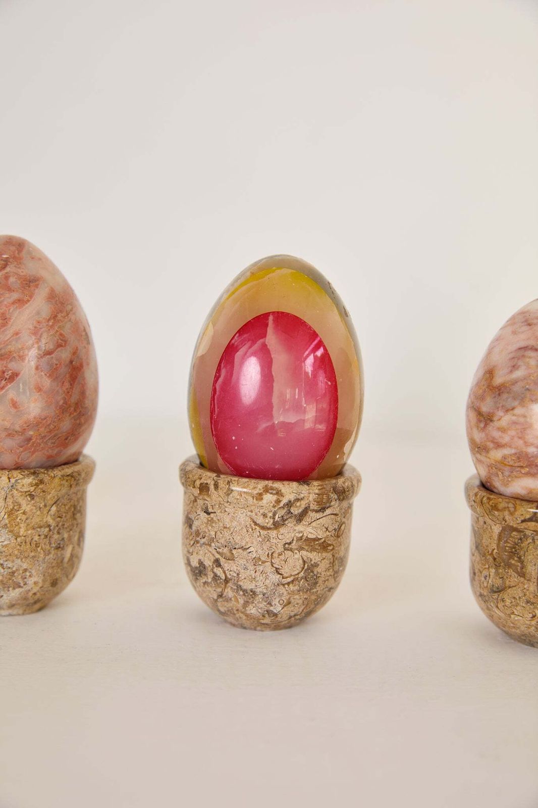 Set Of X4 Marble Eggs And Cups photo for sale