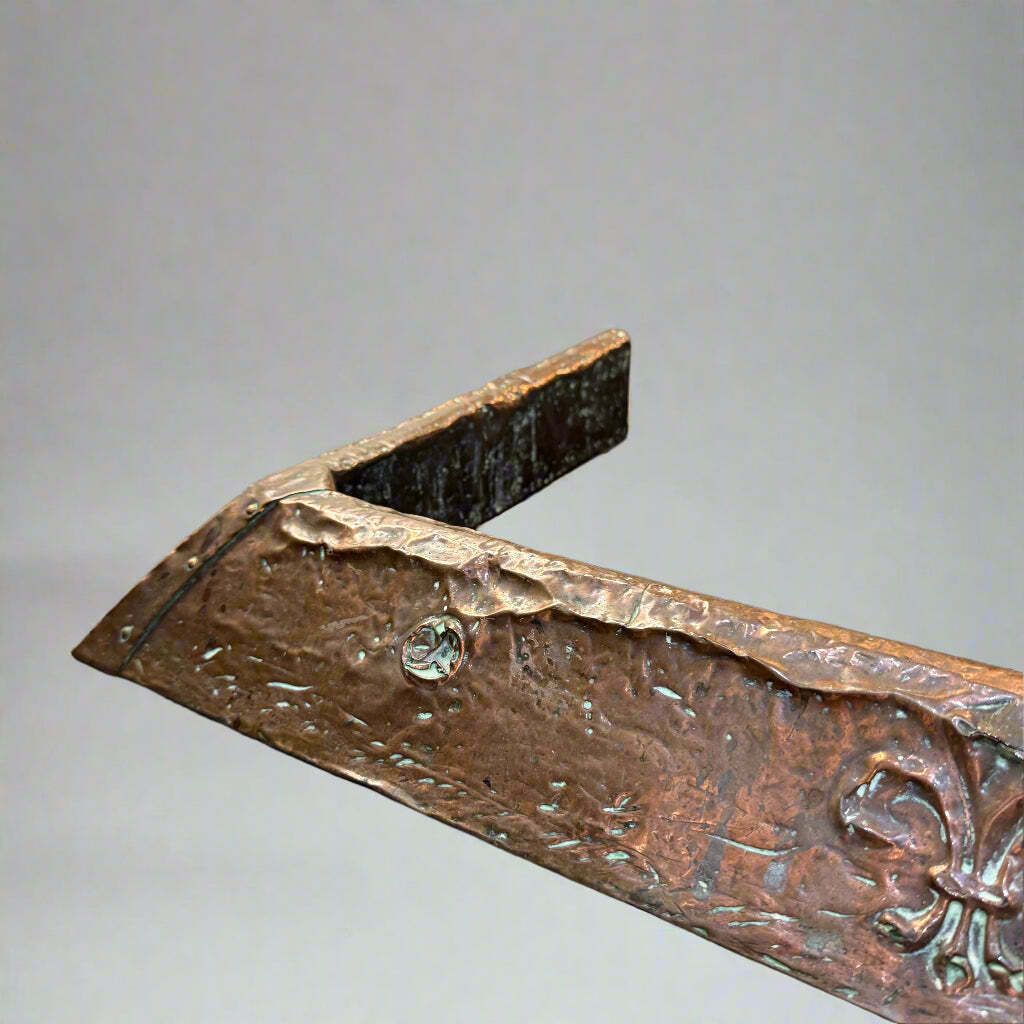 Vintage Arts & Crafts Style Copper Fire Curb photo for sale