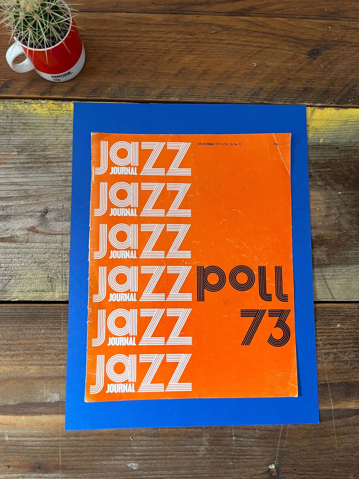 Jazz Magazine Original Cover Artwork 1973 photo furniture