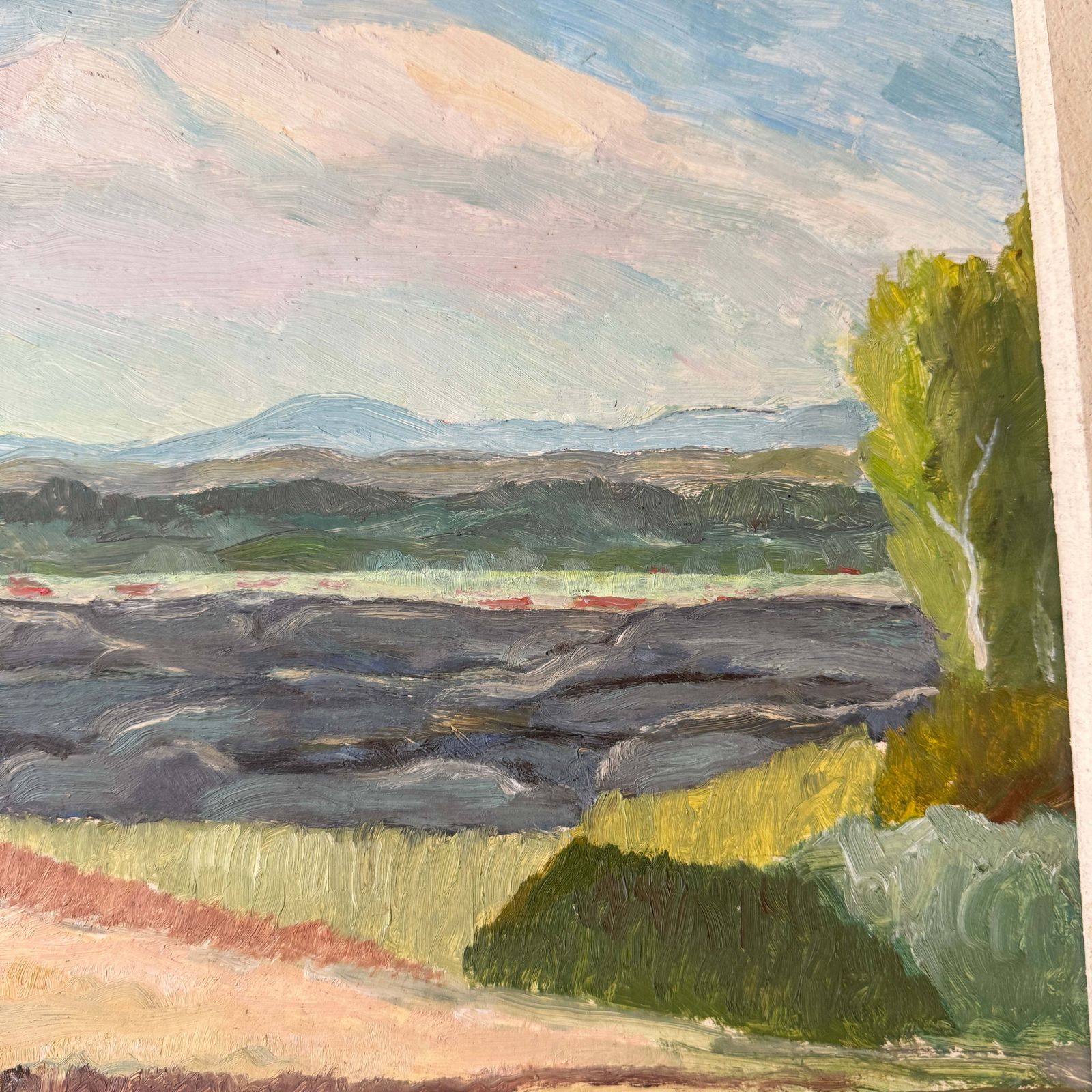 Path To The Quiet Shore 1955. Vintage Swedish Oil Painting. photo for sale