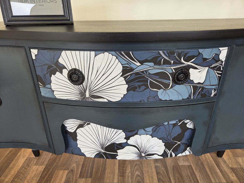 Blue Serpentine Sideboard photo vintage