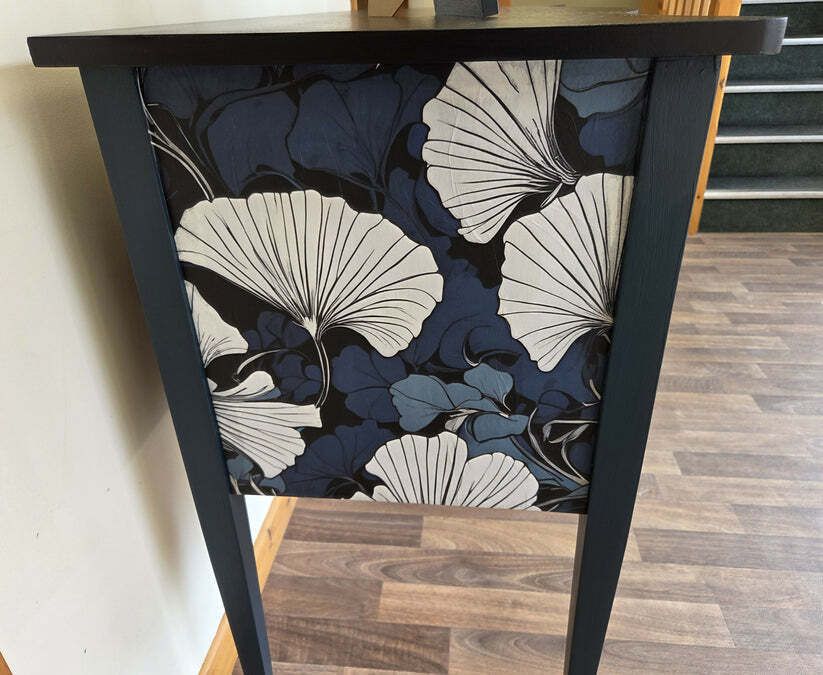 Furniture Blue Serpentine Sideboard photo