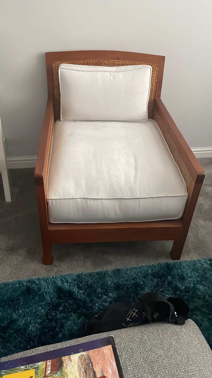 Wood/Rattan Arm Chair