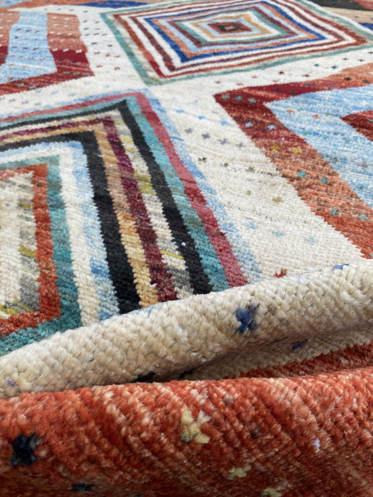 Moroccan Colourful Bohemian Living Room Bedroom Rug photo vinterior