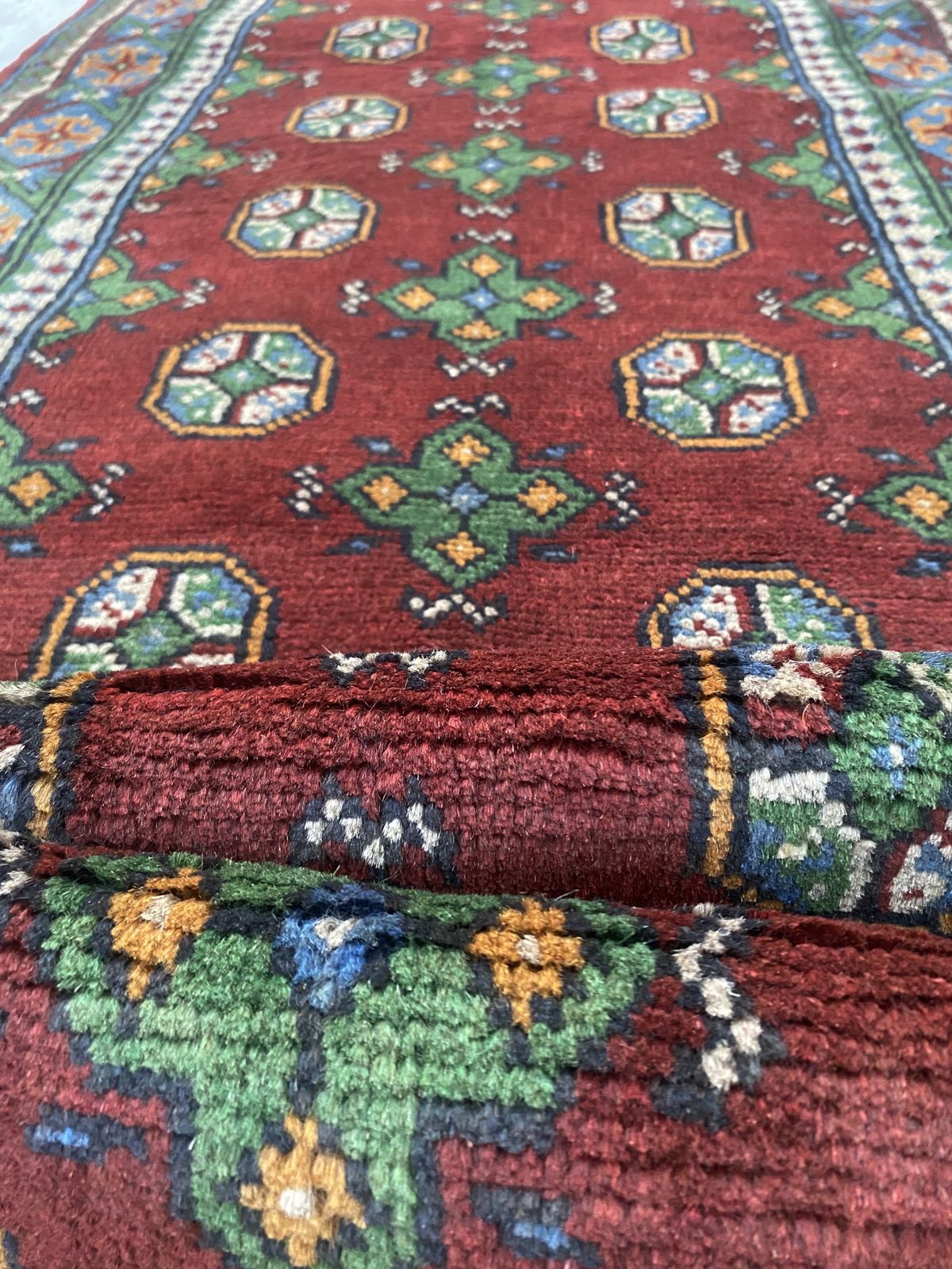 Bokhara Geometric Turkmen 3x10 Hand Knotted Runner Rug photo vinterior