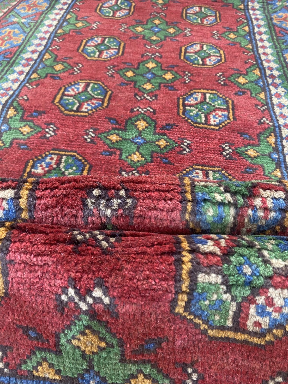 10 Ft Bokhara Tribal Turkmen Hallway Runner Rug photo vinterior