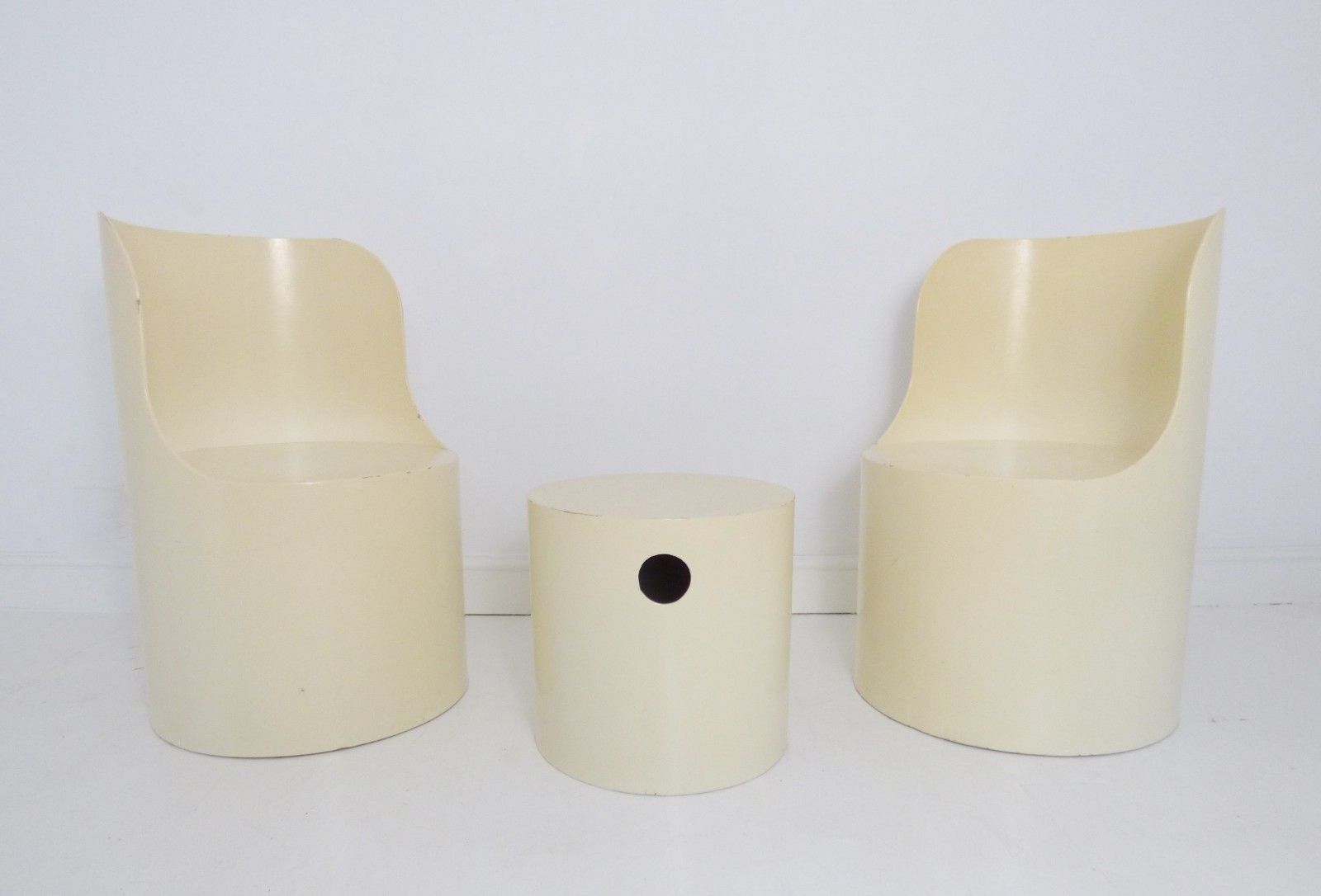 Stunning Vintage Hull Traders Bernard Holdaway Tomotom Chairs & Table 1960's